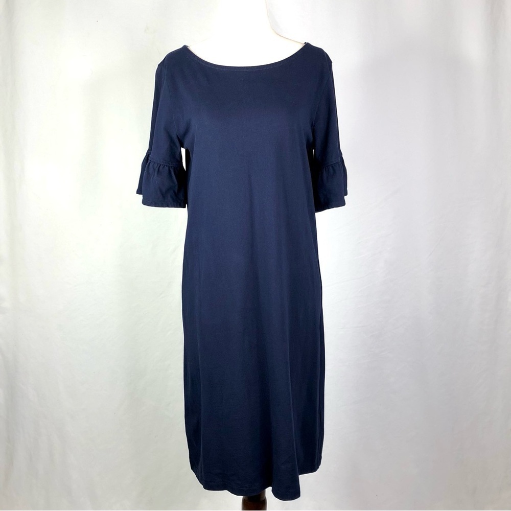 J. Crew Factory navy t-shirt tee shirt dress flounce sleeves S